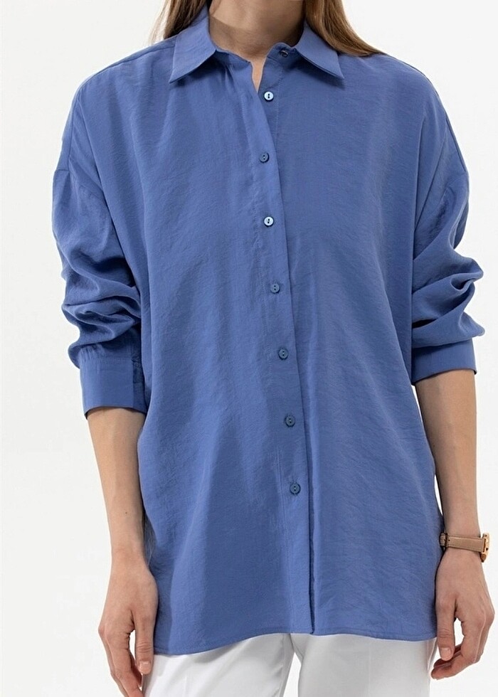 pierre cardin etiketli oversize gomlek - Görsel 5