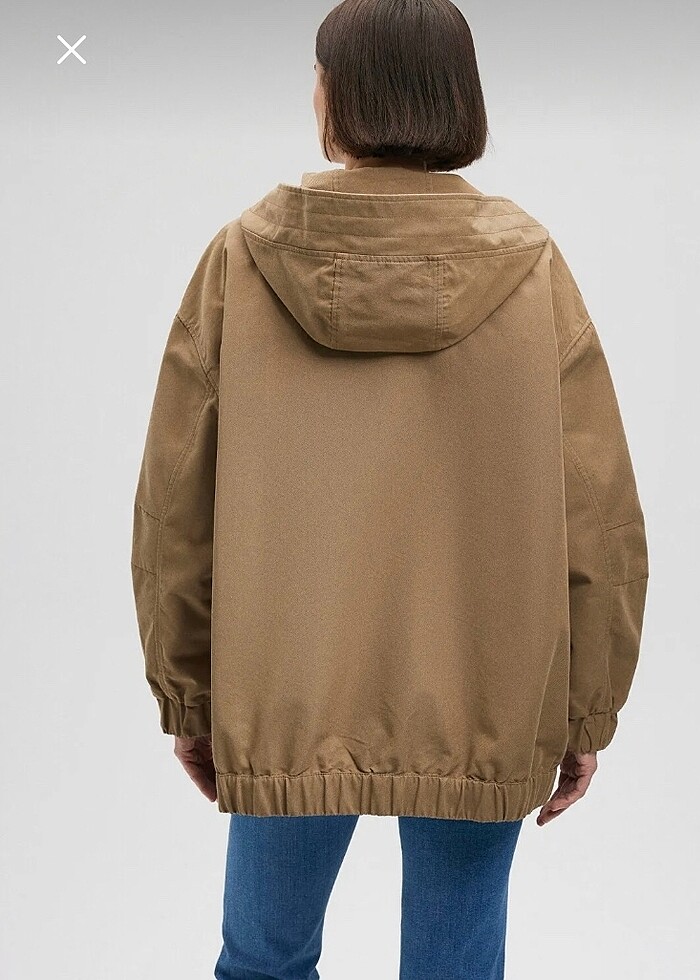 büyük cepli oversize ceket parka - Görsel 2