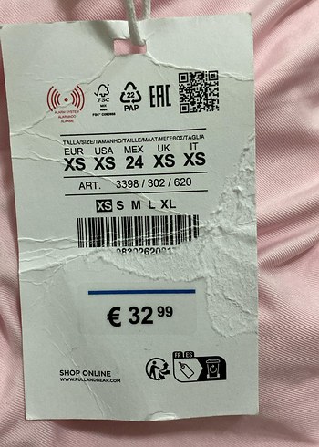 xs Beden pembe Renk Pudra Pembe Drapeli Uzun Elbise