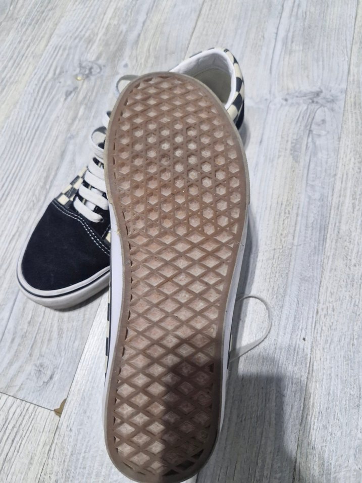 Erkek Beyaz Kareli Vans - Görsel 3