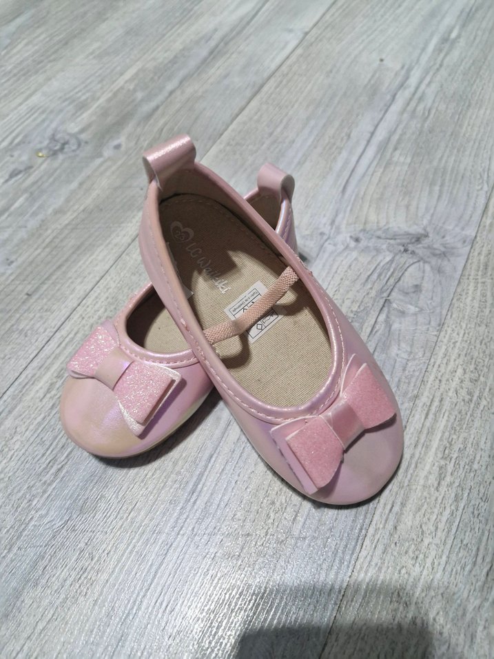 Klasik Pembe Fiyonk Detaylı Kız Babet - Görsel 2