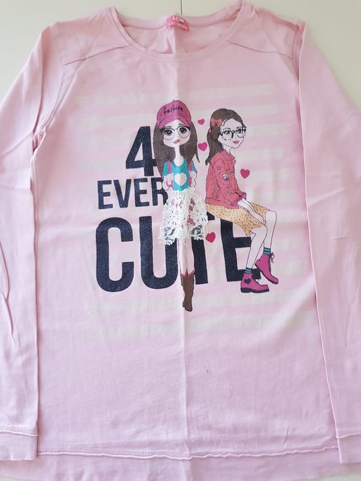 Pastel Pembe Kız Çocuk tişört - Görsel 3