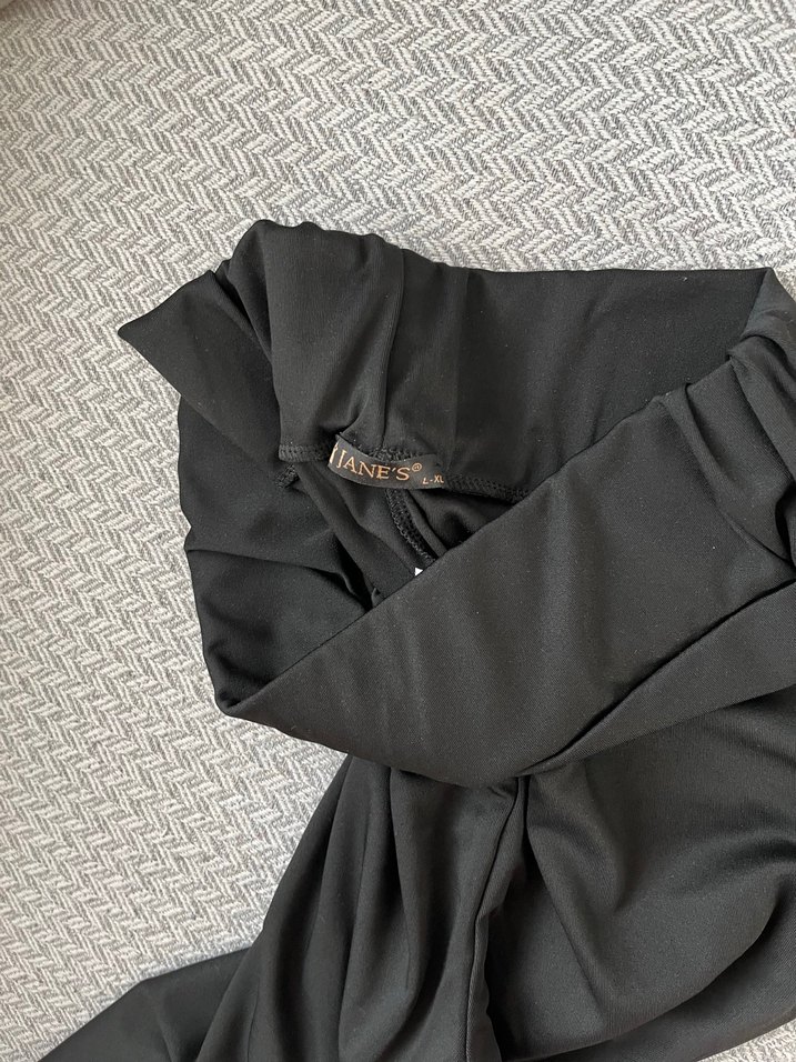 Fermuarlı Siyah Tayt - Görsel 2