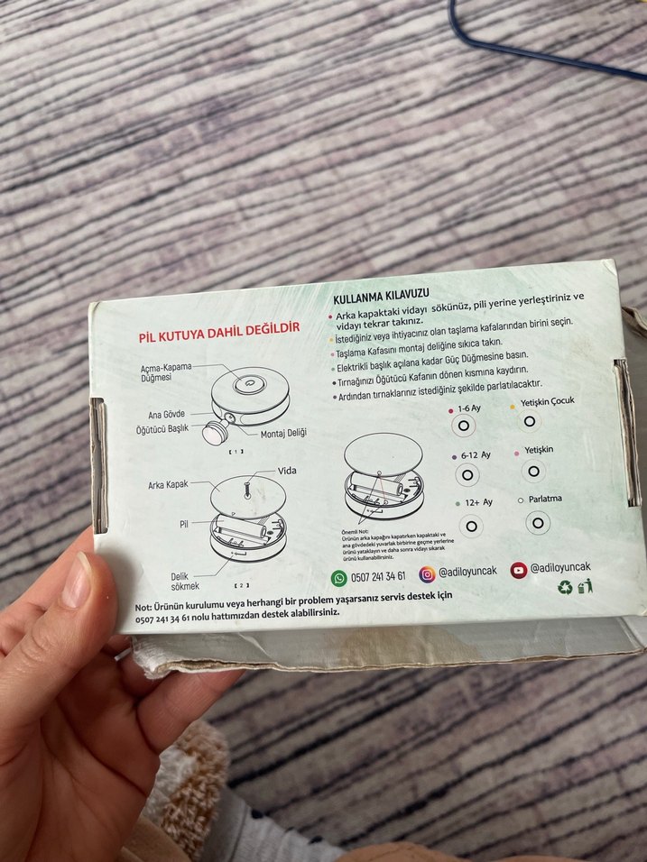 Elektrikli Manikür Seti bebek yetişkin - Görsel 2