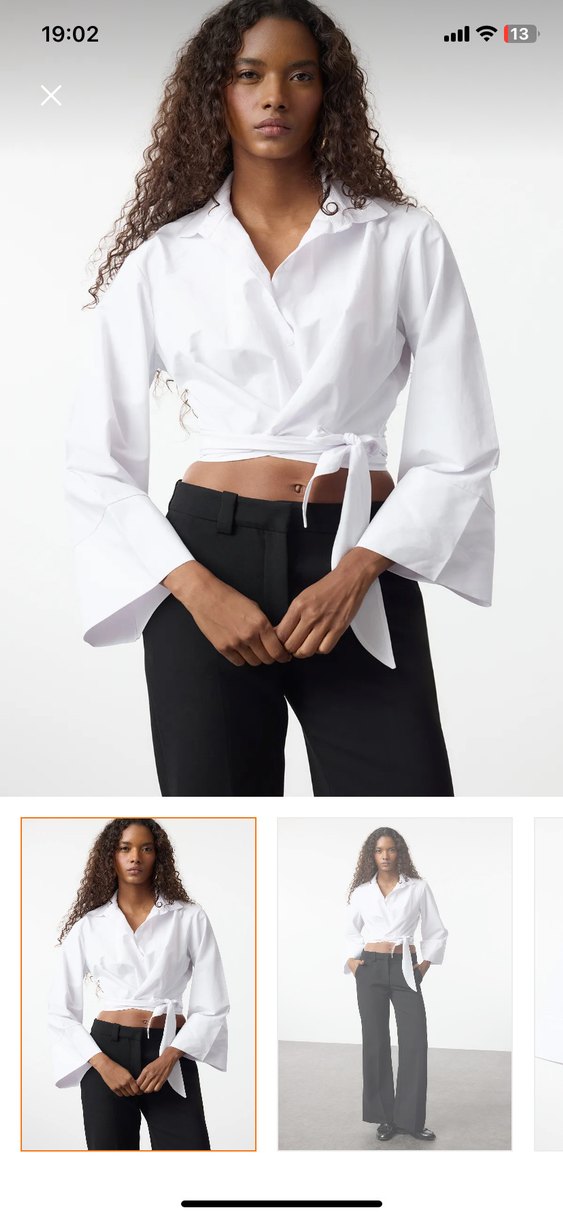 Beyaz Bağlamalı gömlek - Görsel 5