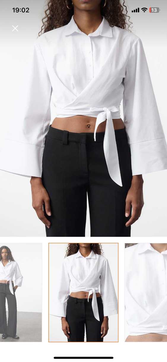 Beyaz Bağlamalı gömlek - Görsel 4