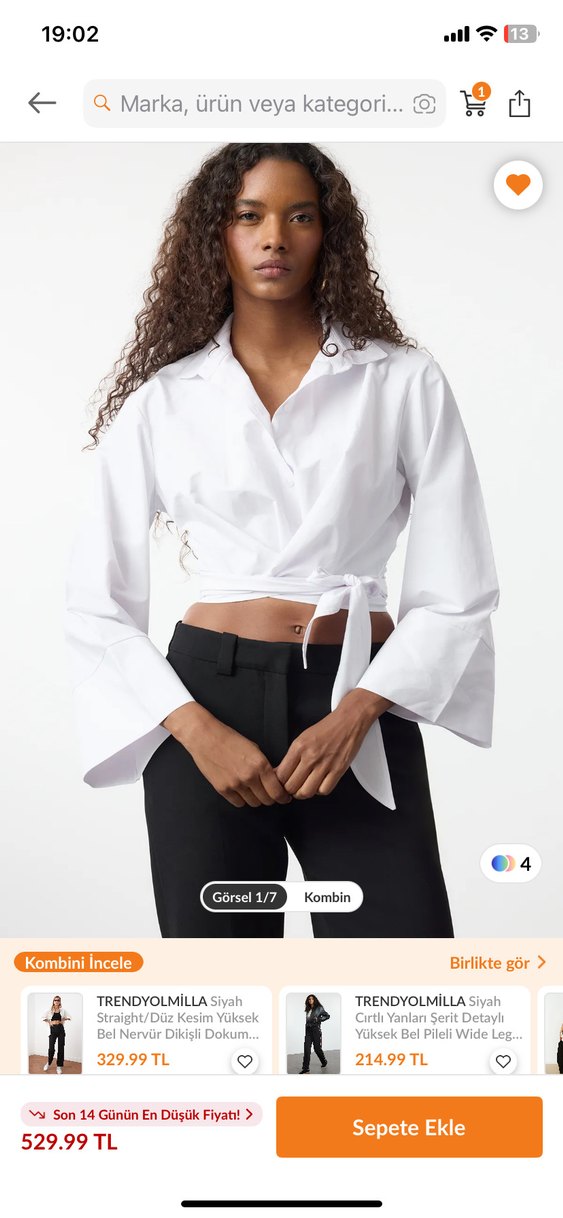 Beyaz Bağlamalı gömlek - Görsel 3