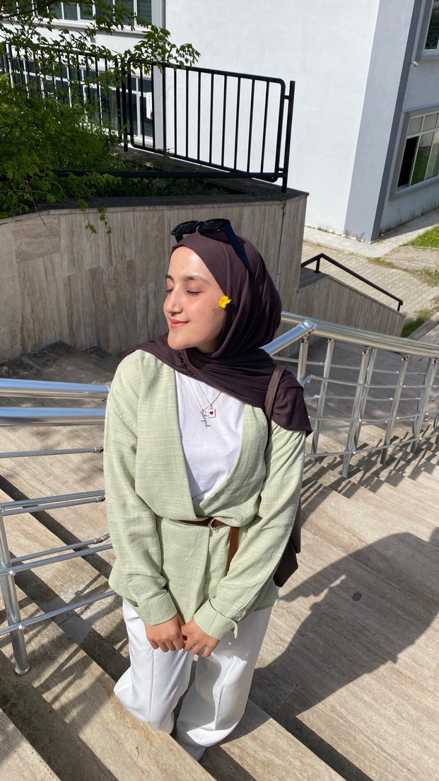 Kadın Keten Rahat Kesim Midi Takım - Görsel 2