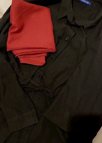 Düğmeli Siyah  Gömlek - Görsel 3