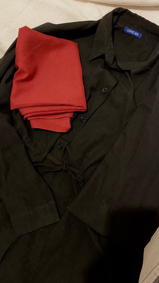 Düğmeli Siyah  Gömlek - Görsel 3