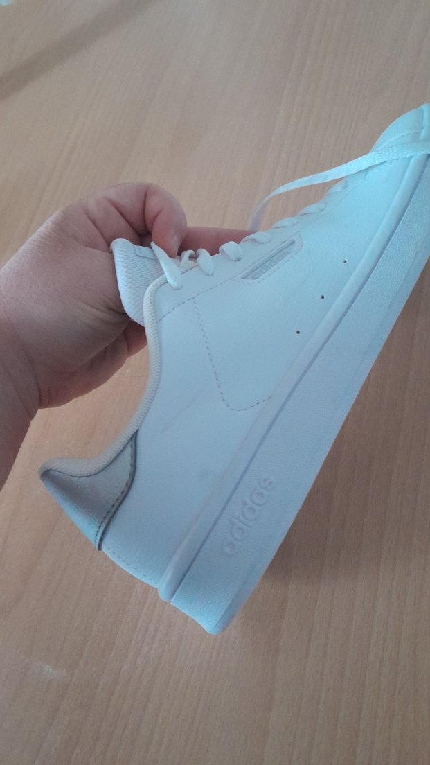 Beyaz Bağcıklı Kadın Spor Ayakkabı - Görsel 4