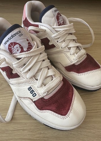New Balance Beyaz Bordo Platform Spor Ayakkabı - Görsel 3