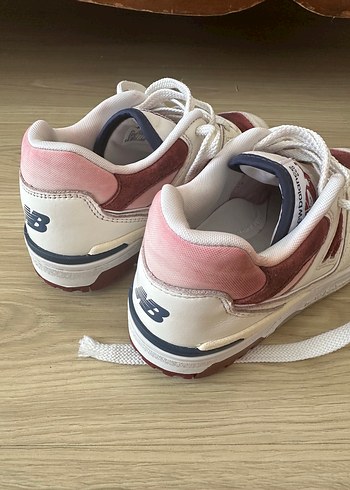 New Balance Beyaz Bordo Platform Spor Ayakkabı - Görsel 4