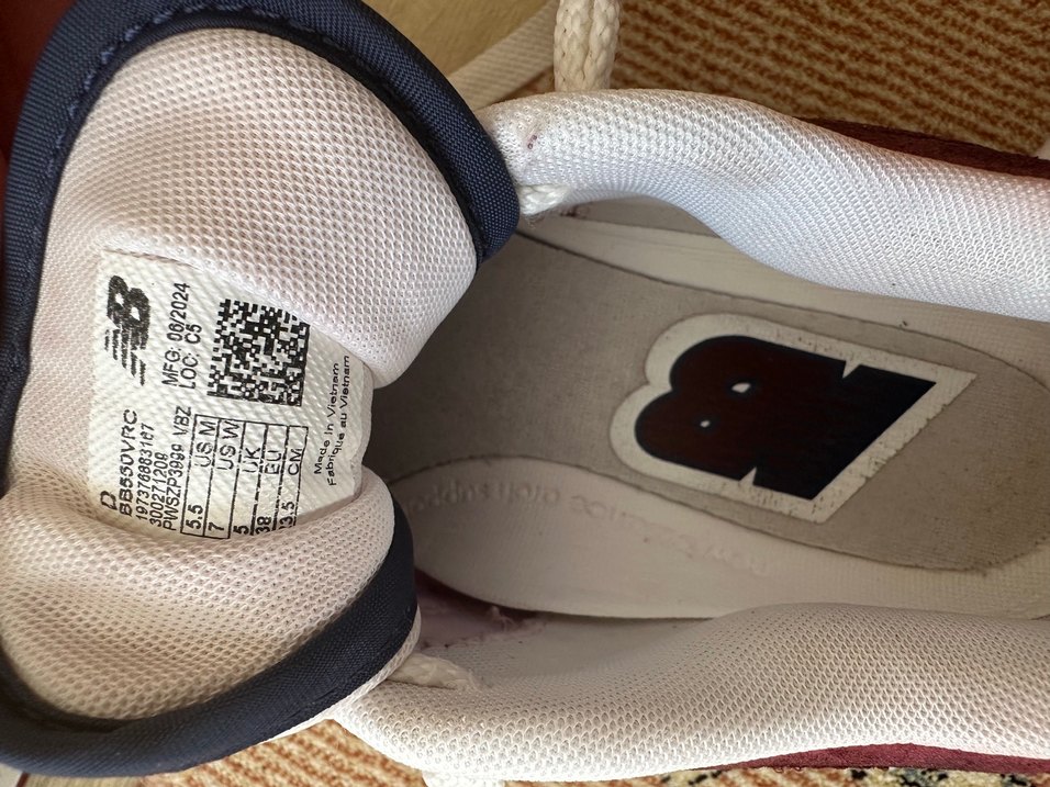 New Balance Beyaz Bordo Platform Spor Ayakkabı - Görsel 5