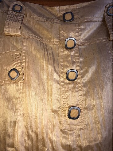 Deri görünümlü uzun şık etek - Görsel 5