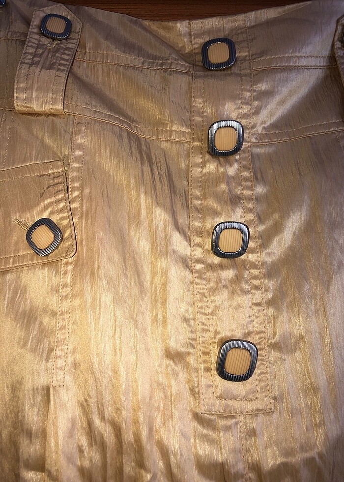 Deri görünümlü uzun şık etek - Görsel 5