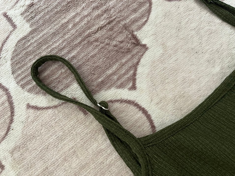 Kolsuz Yeşil Keten Kadın Tulum - Görsel 2