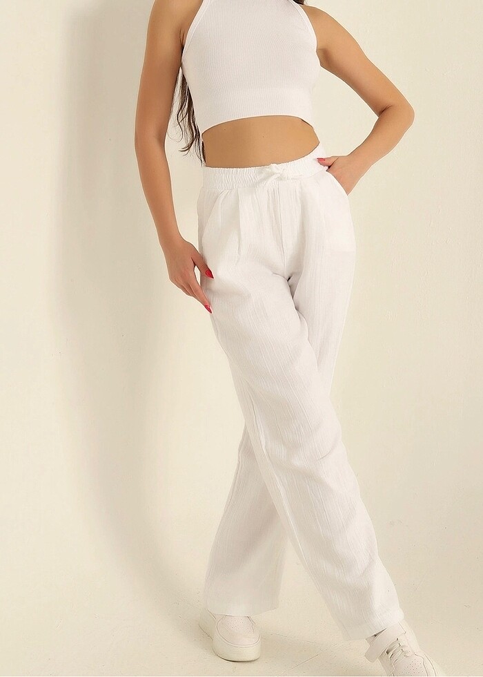 keten pantolon - Görsel 3