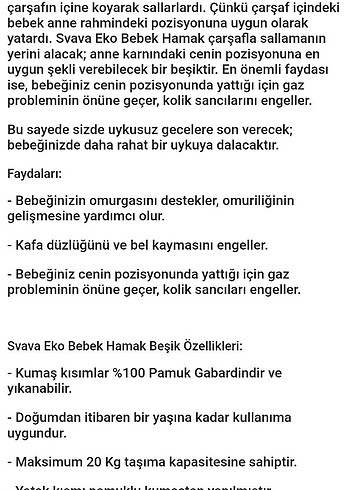  Beden Bebek Hamağı