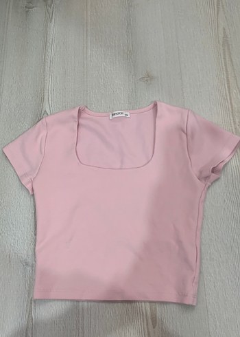 Pembe Kısa Kollu Kadın Tişört