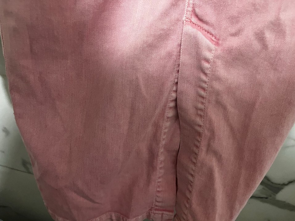 Pembe Uzun Kadın Elbise, Kısa Kollu, Dar Kesim - Görsel 2