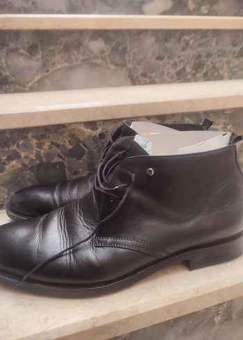 Deri Bağcıklı Erkek Ofis Botu - Görsel 2