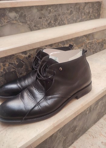 Deri Bağcıklı Erkek Ofis Botu - Görsel 3