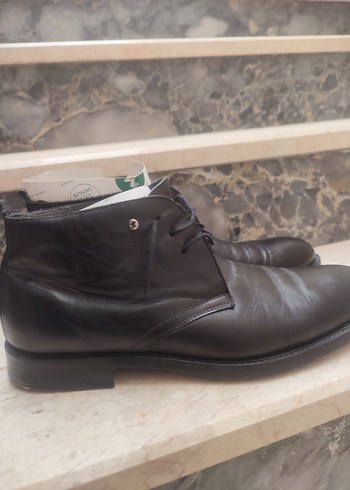 Deri Bağcıklı Erkek Ofis Botu - Görsel 5