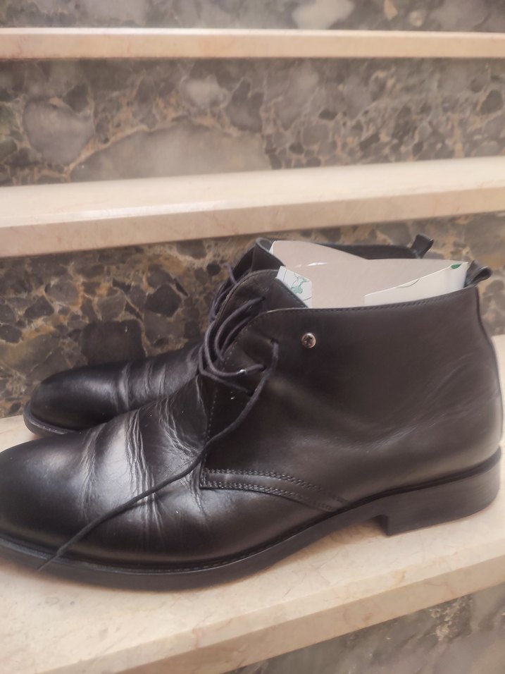 Deri Bağcıklı Erkek Ofis Botu - Görsel 2