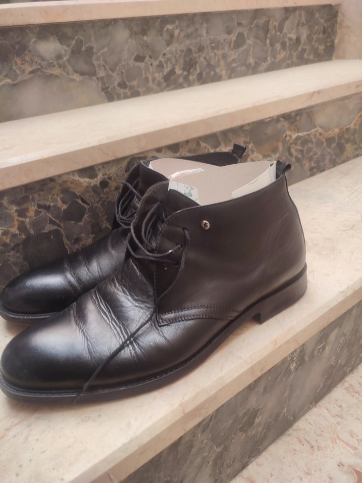 Deri Bağcıklı Erkek Ofis Botu - Görsel 3