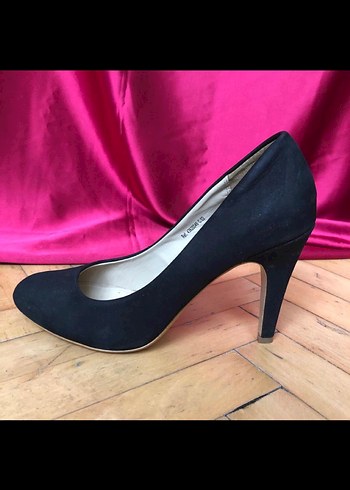 Mango Siyah Süet Stiletto Kadın Topuklu Ayakkabı - Görsel 6