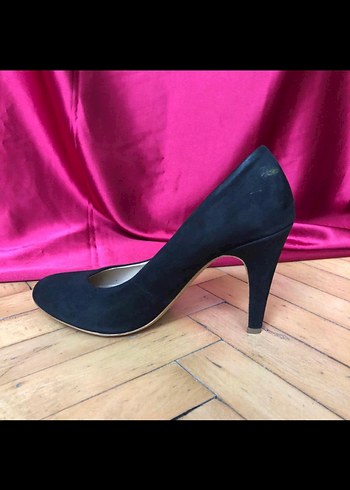 Mango Siyah Süet Stiletto Kadın Topuklu Ayakkabı - Görsel 4