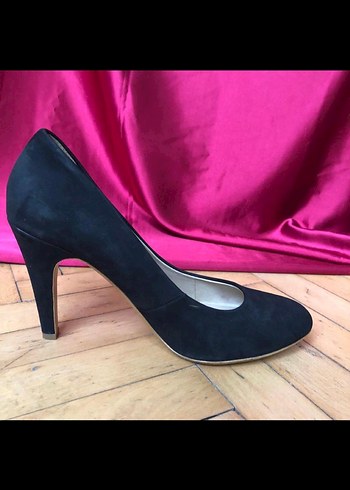 Mango Siyah Süet Stiletto Kadın Topuklu Ayakkabı - Görsel 7