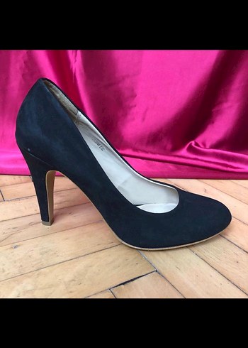Mango Siyah Süet Stiletto Kadın Topuklu Ayakkabı - Görsel 5
