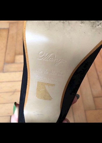 Mango Siyah Süet Stiletto Kadın Topuklu Ayakkabı - Görsel 8
