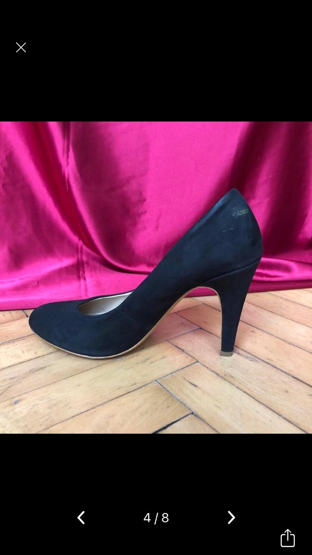 Mango Siyah Süet Stiletto Kadın Topuklu Ayakkabı - Görsel 4