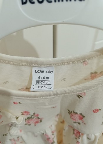 6-9 Ay Beden LCW Baby Çiçekli Pamuklu Kız Elbise 2'li