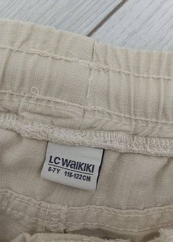 LC Waikiki Bej Keten erkek çocuk pantolon
