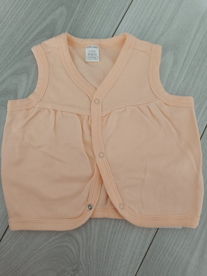 Düğmeli Bej Kız Çocuk Kolsuz Yelek - Görsel 4