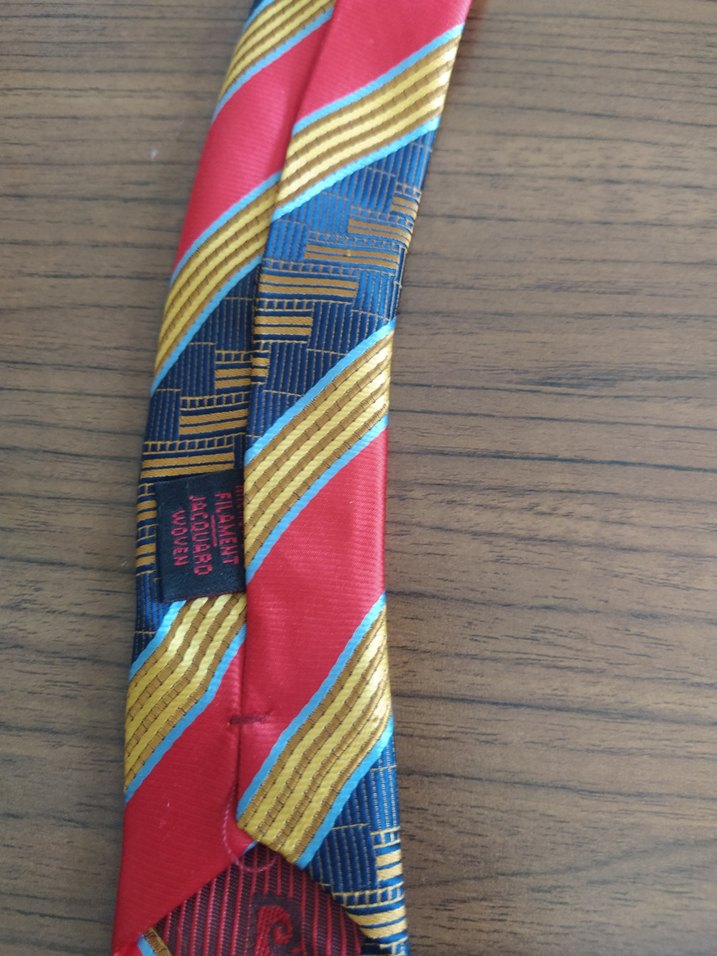 Renkli Çizgili Klasik Erkek Kravat - Görsel 3