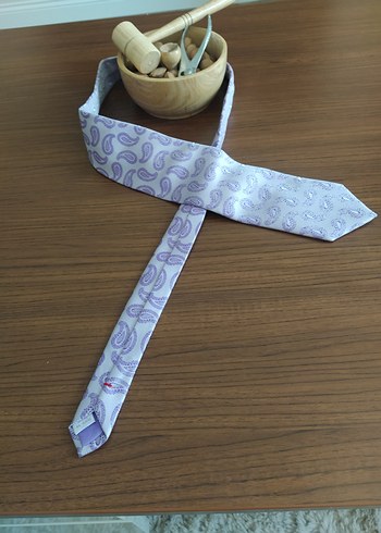 Pastel Mor Desenli Erkek Kravat - Görsel 4