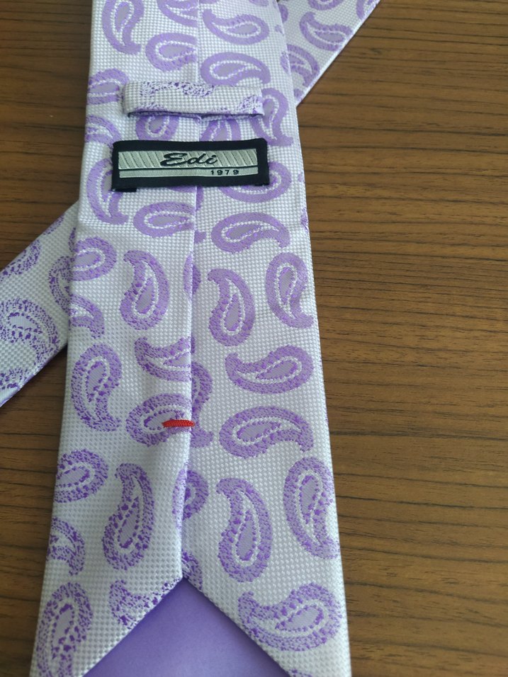 Pastel Mor Desenli Erkek Kravat - Görsel 2