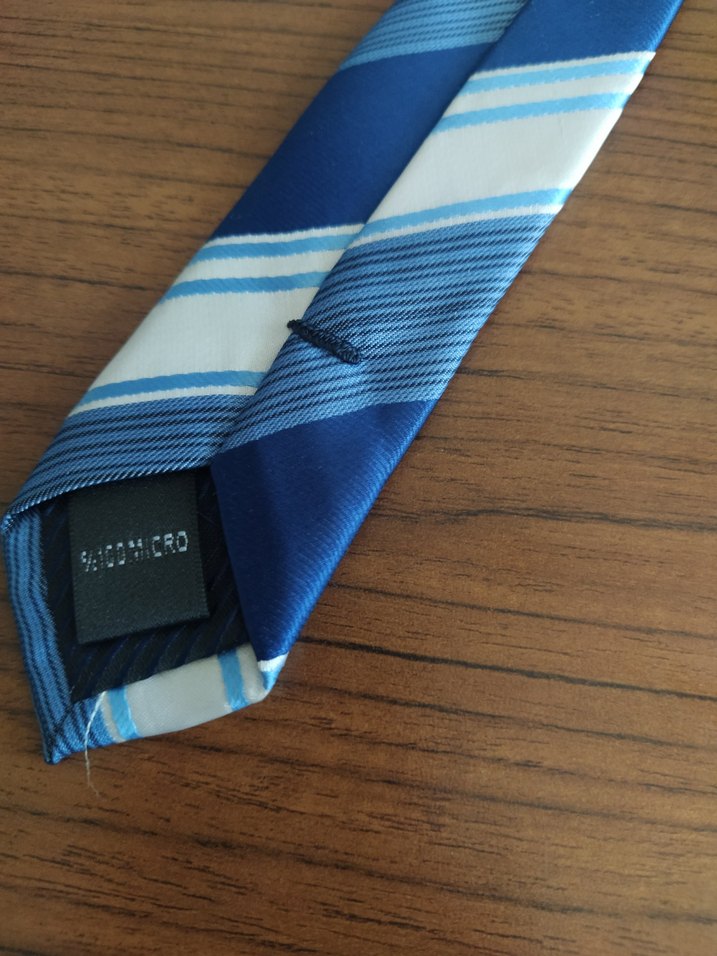 Parlak Mavi Çizgili Erkek Kravat Pierre Cardin marka - Görsel 3