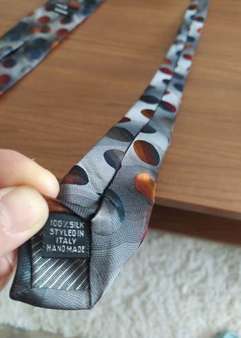 Sarar marka Gri Noktalı Retro Erkek Kravat - Görsel 4