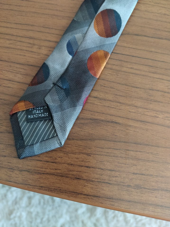 Sarar marka Gri Noktalı Retro Erkek Kravat - Görsel 3