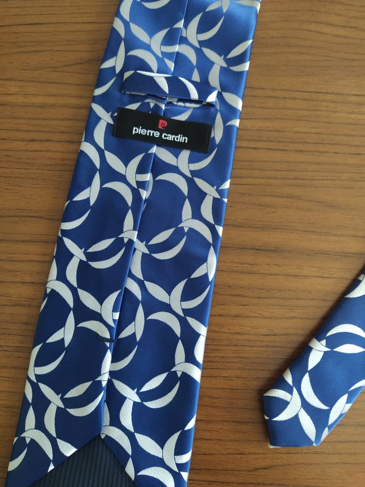 #Pierre Cardin Parlak Mavi Desenli Erkek Kravat - Görsel 2