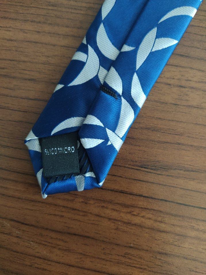 #Pierre Cardin Parlak Mavi Desenli Erkek Kravat - Görsel 3