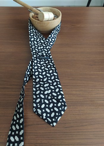 Siyah Desenli Erkek Kravat - Görsel 4