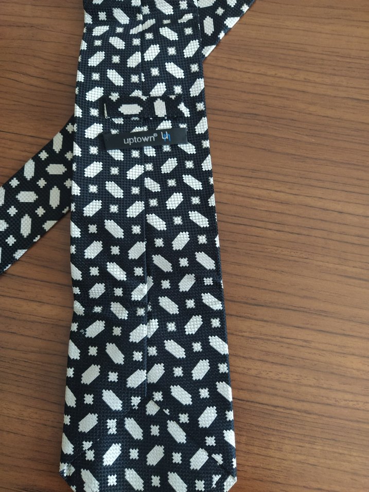 Siyah Desenli Erkek Kravat - Görsel 2