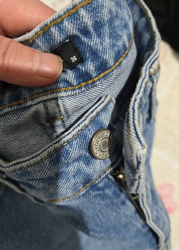 Kadın Mavi Midi Kot Pantolon - Görsel 2